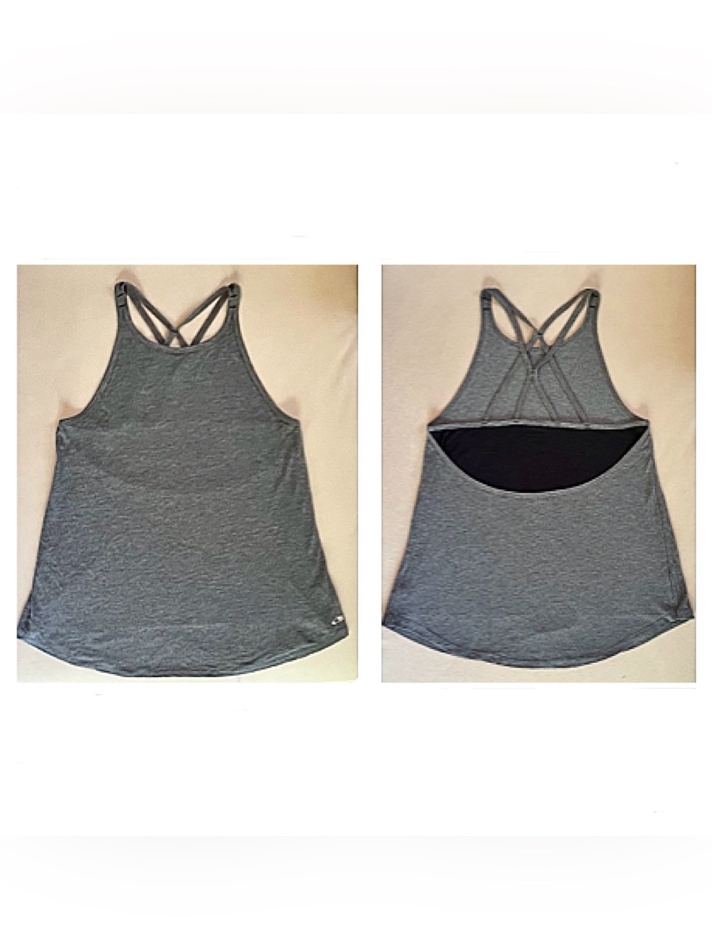 Champion C9 Duo Dry Women’s M Tank Top Active Moisture Wicking Mesh Black Gray
